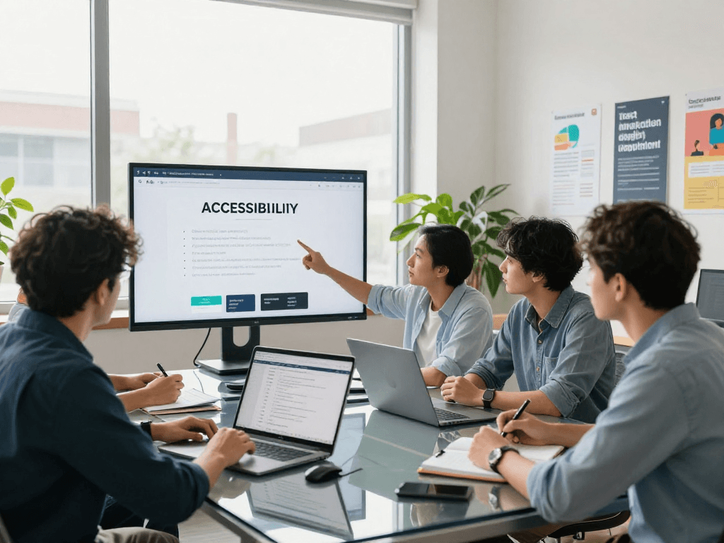 Creating barrierefreie und rechtssichere Webseiten Dienstleistung in a modern collaborative workspace