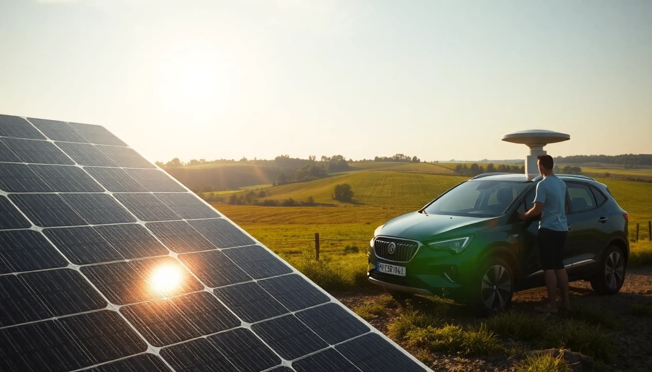 Erleben Sie die Vorteile einer Photovoltaikanlage mit nachhaltiger Energieerzeugung in einer ländlichen Landschaft.