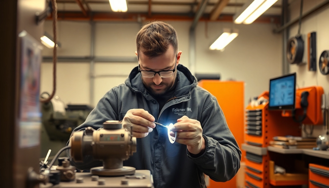 Felge richten München in einer modernen Werkstatt mit einem Mechaniker, der präzise an einer Alufelge arbeitet.