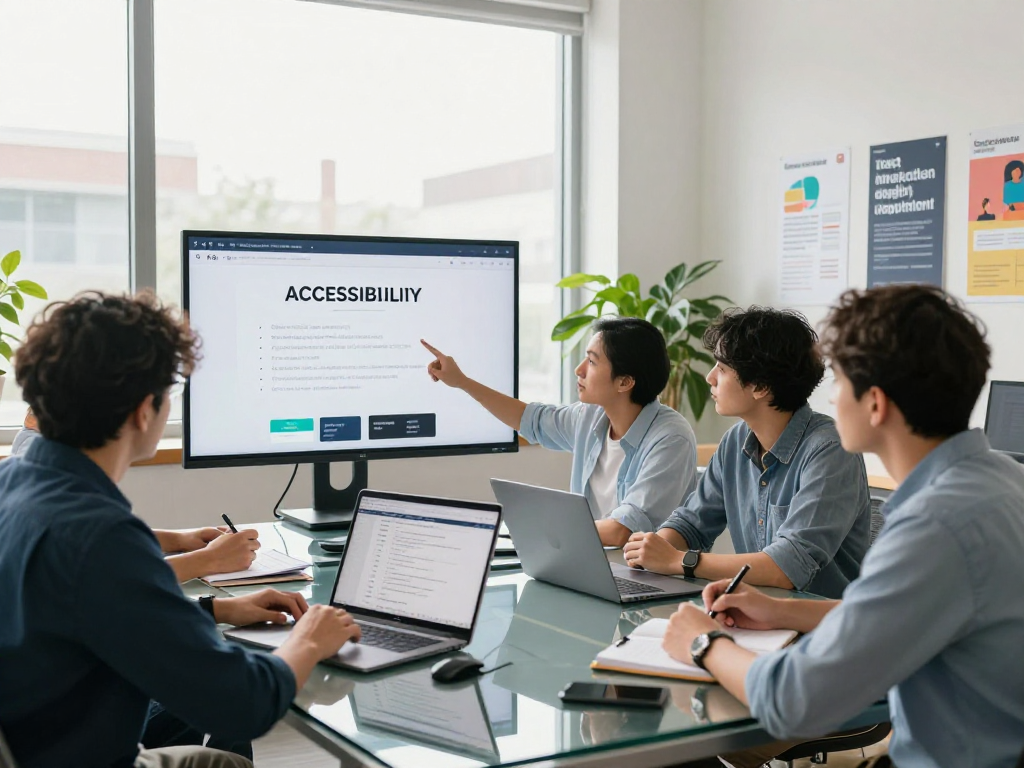 Creating barrierefreie und rechtssichere Webseiten Dienstleistung in a modern collaborative workspace