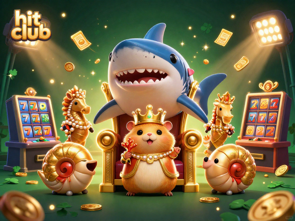 Engage with hit club's dynamic experience featuring a hamster king in a casino kingdom filled with gold and games.