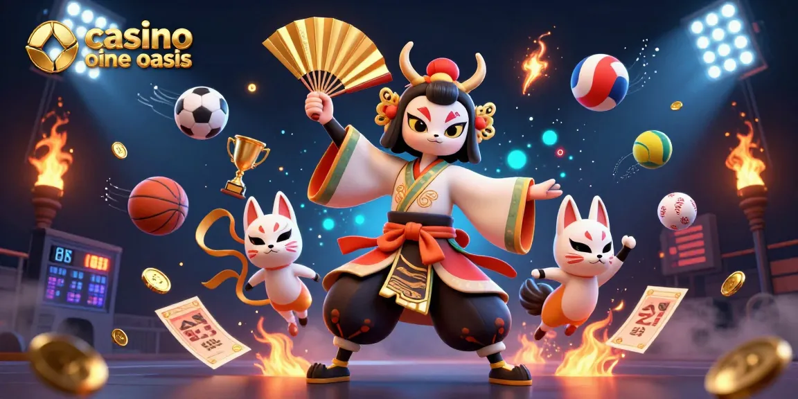 Experience the thrill of casino ohne oasis with a dynamic scene featuring beautifully detailed characters and gold coins.