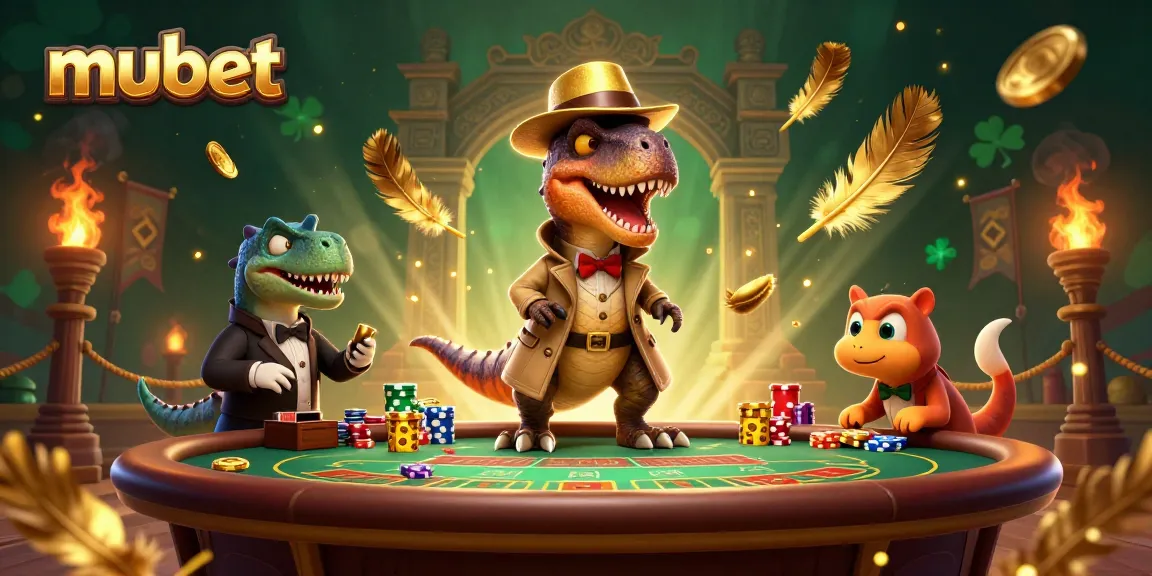 Engage in thrilling gameplay at Mubet with a velociraptor card counter under watchful eyes!