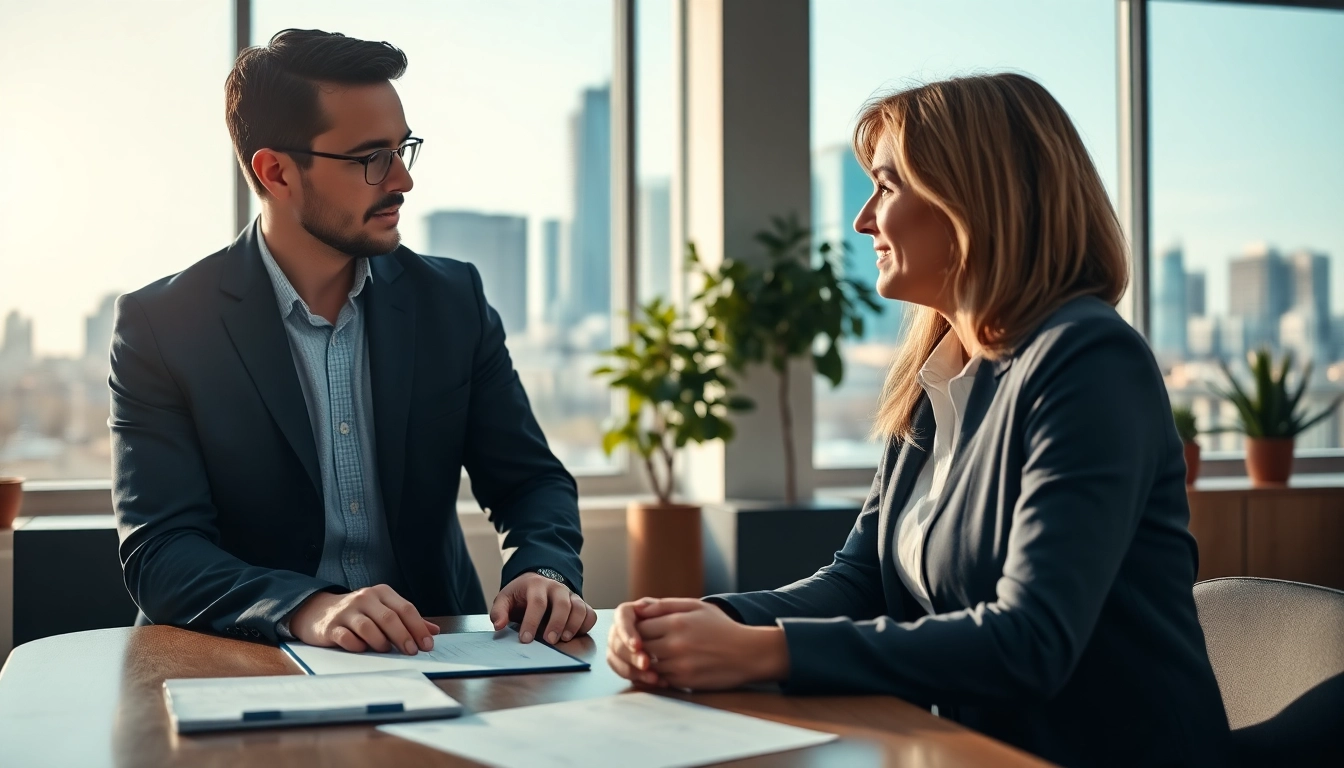 Immobilienmakler Frankfurt Sachsenhausen berät Kunden in modernem Büro in Frankfurt.
