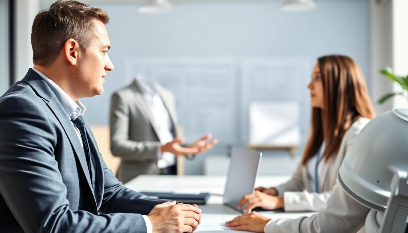 Headhunter Ingenieure interview scene showcasing skilled professional interactions.