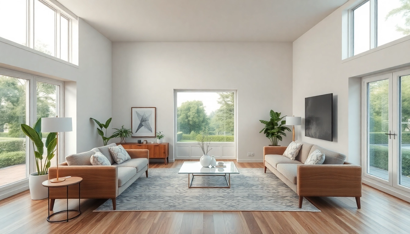 Lebendiges Wohnzimmer mit stilvoller Raumgestaltung, harmonischen Farben und einladenden Möbeln.